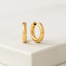 Load image into Gallery viewer, Gold Tube Huggie Earrings
