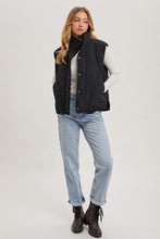 Load image into Gallery viewer, Black Quilted Puffer Vest