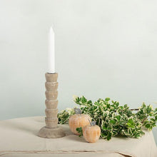 Load image into Gallery viewer, Ribbed Wooden Candle Sticks