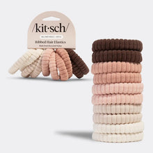 Load image into Gallery viewer, Ribbed Blush Hair Elastics