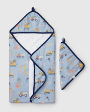 Load image into Gallery viewer, Tiny Engineers Hooded Towel Set