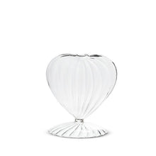 Load image into Gallery viewer, Clear Heart Pedestal Vase