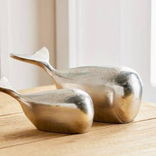 Load image into Gallery viewer, Silver Whale Figurines
