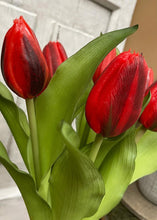 Load image into Gallery viewer, 12" Real Touch Red Tulip Bundle