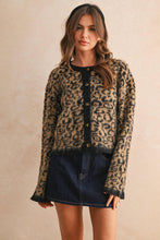 Load image into Gallery viewer, Leopard Print Sweater Cardigan