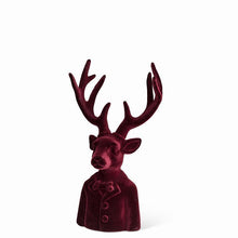 Load image into Gallery viewer, Burgundy Stag Bust Figurine