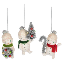 Load image into Gallery viewer, Playful Vintage Snowman Ornament