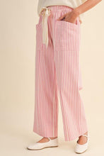 Load image into Gallery viewer, Pink Stripe Daisy Drawstring Pants