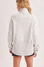 Load image into Gallery viewer, Heather Grey Quarter-Zip Pullover