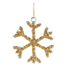 Load image into Gallery viewer, Gold Beaded Ornaments