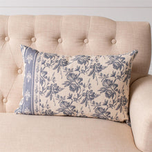 Load image into Gallery viewer, French Blue Floral Pillow