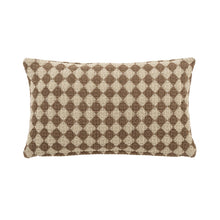 Load image into Gallery viewer, Brown Check Weave Pillow