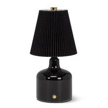 Load image into Gallery viewer, Black Pleated Shade Small LED Lamp