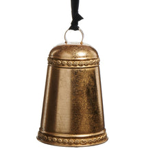 Load image into Gallery viewer, Vintage Gold Bell Ornament