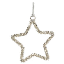 Load image into Gallery viewer, Silver Beaded Ornaments