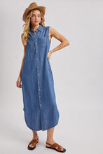 Load image into Gallery viewer, Sheila Sleeveless Denim Dress