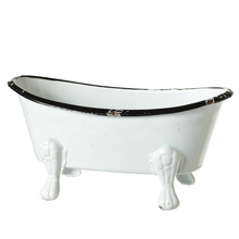 Load image into Gallery viewer, Black &amp; White Enamel Bathtub
