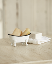 Load image into Gallery viewer, Black &amp; White Enamel Bathtub